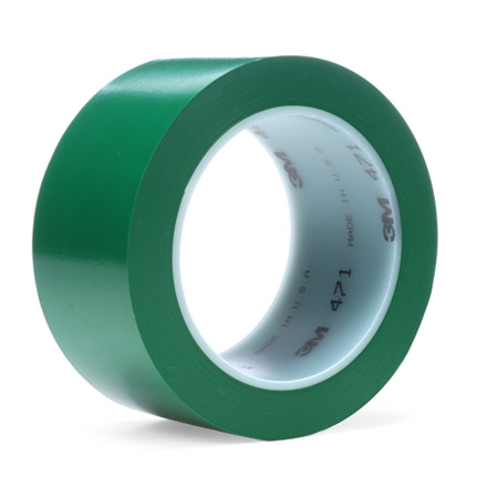 3M 471 Green Marking Tape - 2 in Width x 36 yd Length - 5.2 Mil
