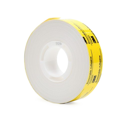 Scotch ATG Repositionable Double Coated Tissue Tape 928, Translucent White, 1/2 in x 18 yd, 2 Mil
