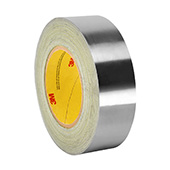 3M 433 High Temp Aluminum Foil Tape Silver 1.5 in x 60 yd Roll
