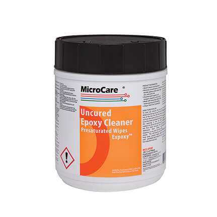 MicroCare Expoxy™ Uncured Epoxy Cleaner Wipes, Tub of 100