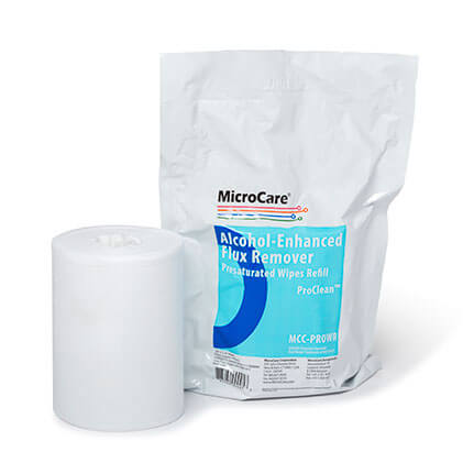 MicroCare ProClean™ Alcohol-Enhanced Flux Remover Wipes Refill, Bag of 100