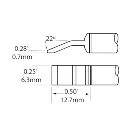 OKi PTTC-704 Tweezer Blade Tip 6.3 mm x 12.7 mm