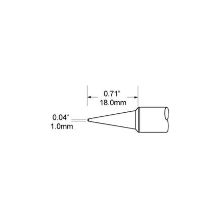 OKi SFV-CNL10A Conical Tip 1 mm x 18 mm