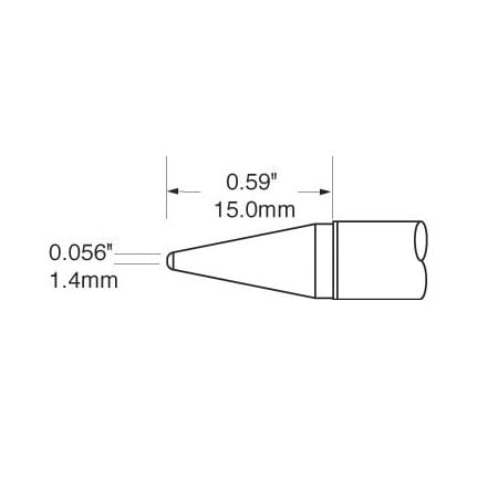 OKi SFV-CNL14 Conical Tip 1.4 mm x 15 mm