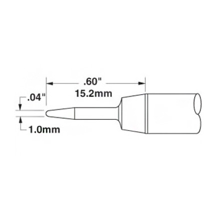 OKi SSC-601A Conical Sharp Tip 1 mm x 15.2 mm