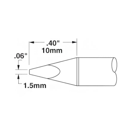 OKi SSC-738A, 30° Chisel Tip 1.5 mm x 10 mm