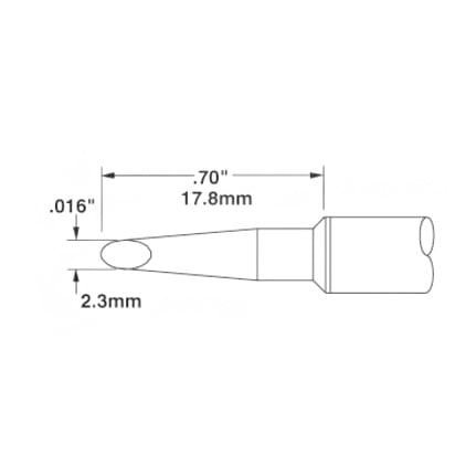 OKi SSC-739A Hoof Drag Tip 2.3 mm x 17.8 mm