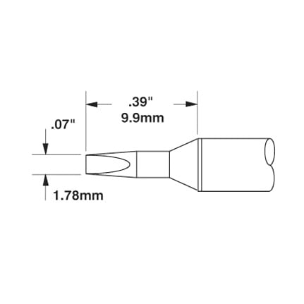 OKi SSC-772A Conical Chisel Tip 1.78 mm x 9.9 mm