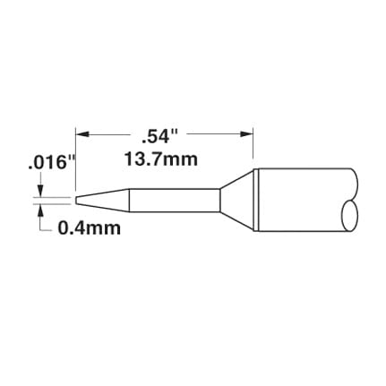 OKi STTC-006 Sharp Conical Tip 0.4 mm x 13.7 mm