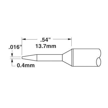 OKi STTC-106 Conical Sharp Tip 0.4 mm x 13.7 mm