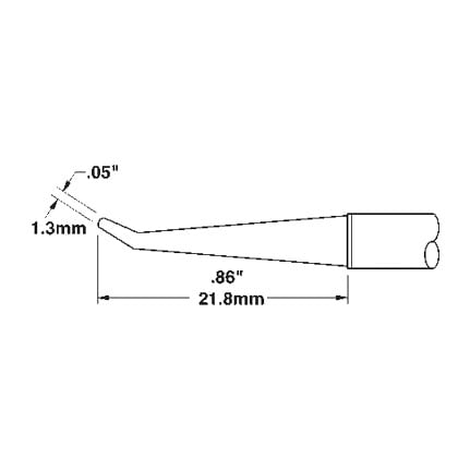 OKi STTC-141, 30° Chisel Solder Tip 1.3 mm x 21.8 mm