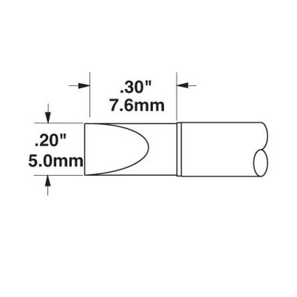 OKi STTC-517 Extra Large Chisel Tip 5 mm x 7.6 mm