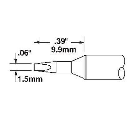 OKi STTC-838, 30° Chisel Solder Tip 1.5 mm x 9.9 mm