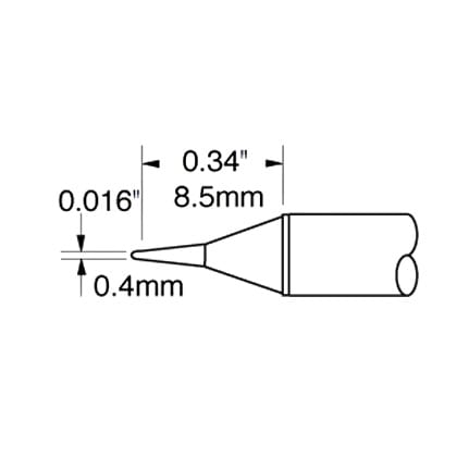 OKi STTC-145P Conical Tip 0.4 mm x 8.5 mm