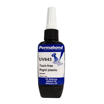 Permabond UV643 Light Cure Acrylic Adhesive 50 mL Bottle