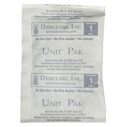 SCS 1PLDES300 Desiccant in Plastic Tyvek® 1 Unit Pouch 3 in x 4.5 in 300 Pack