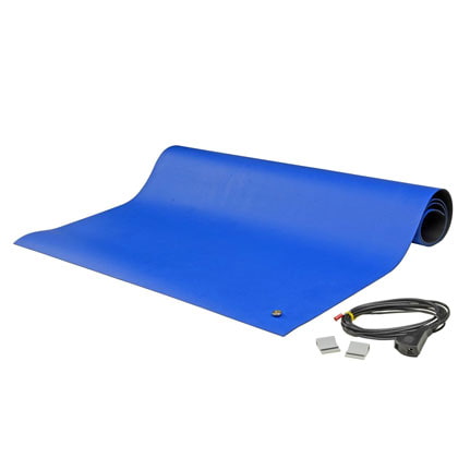 SCS 8811, 8800 Series Dissipative Rubber Table Mat Kit Blue 2 ft x 4 ft ...