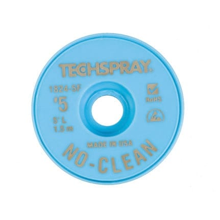 Techspray 1824 No-Clean Desoldering Braid Brown 5 ft