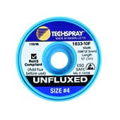 Techspray 1833 Unfluxed Desoldering Braid Blue 10 ft